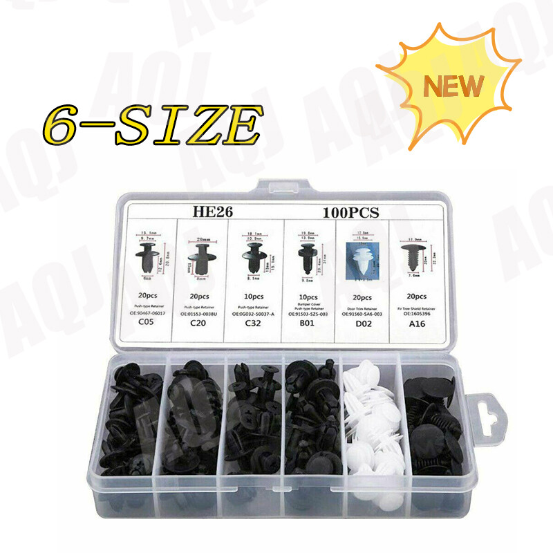 Car Body Bumper Rivet Retainer Trim Molding Push Pin Clip Assortments kits Clips
