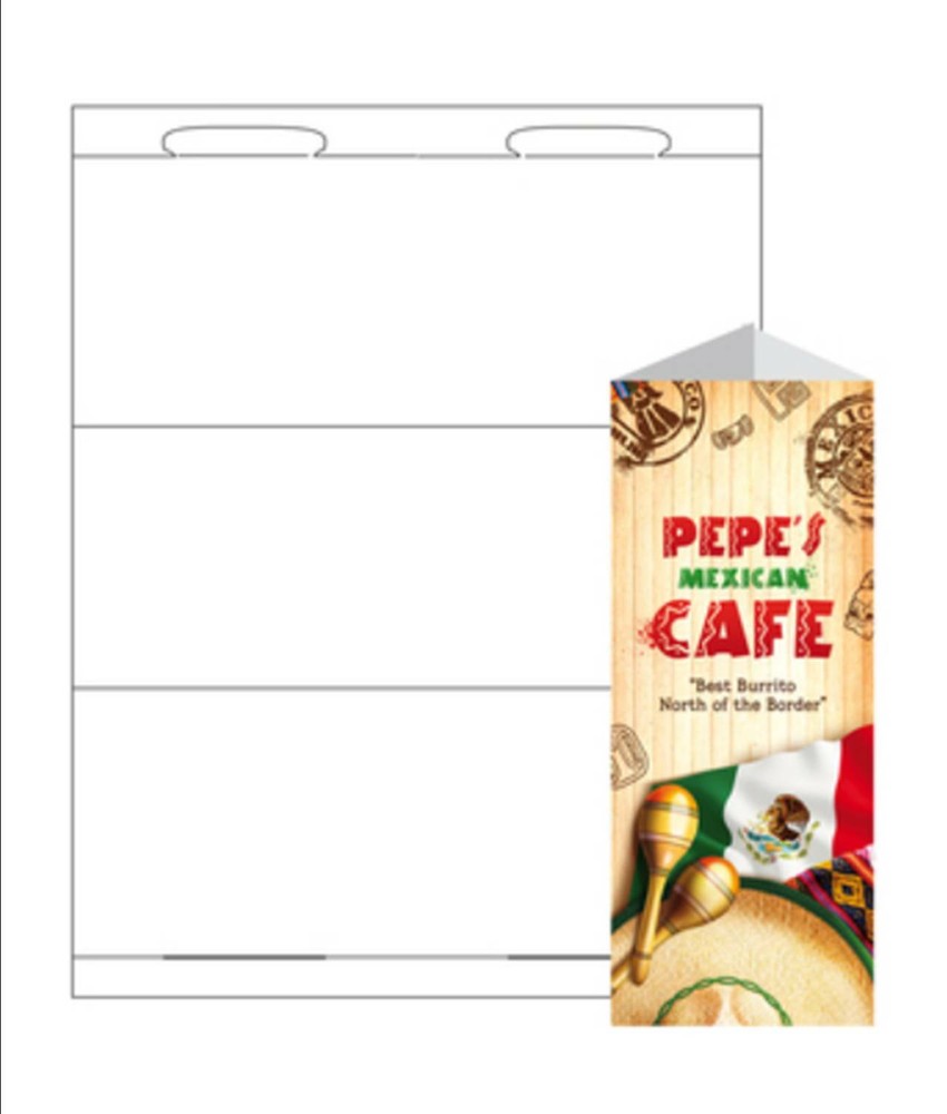 Printable Table Tent, Tri-Fold (No-Tear) on 8.5