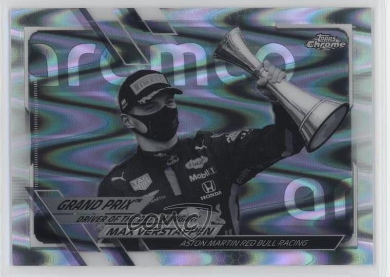 2021 Topps Chrome Formula 1 Black & White RayWave Refractor Max Verstappen #168