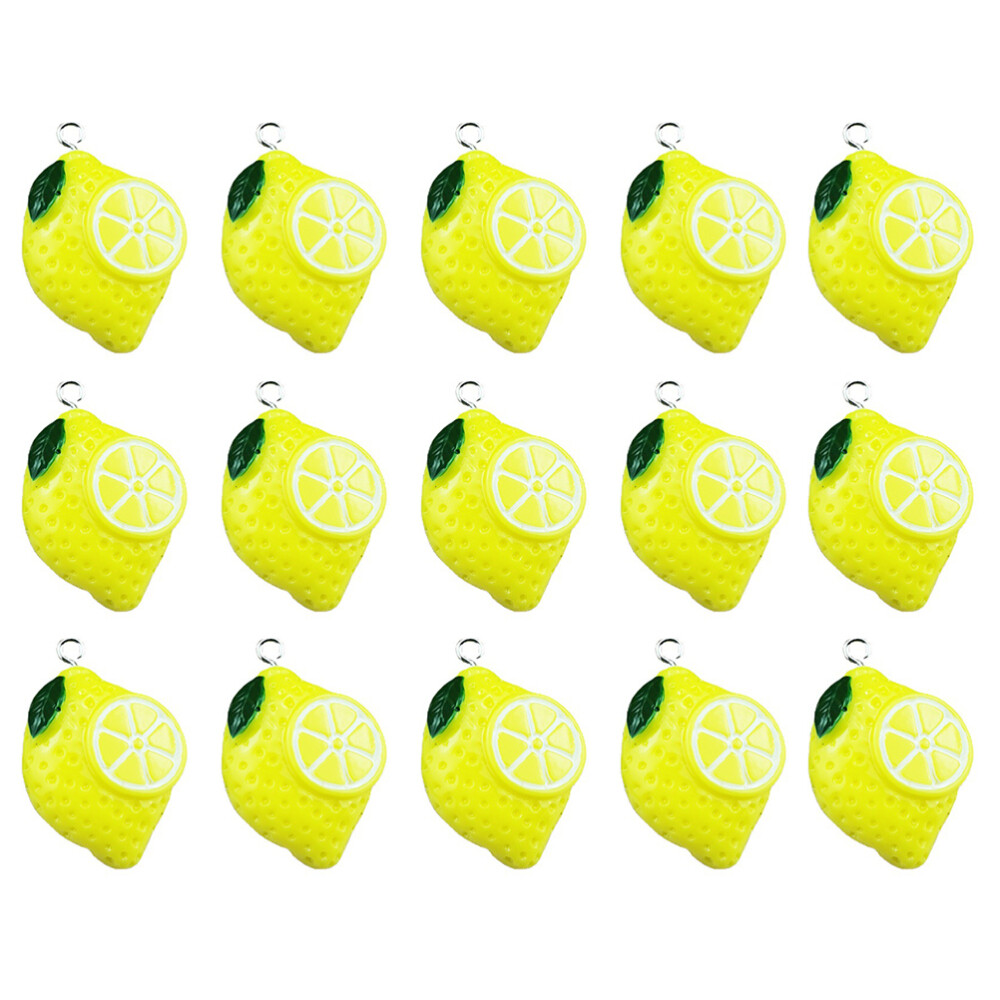 30 Pcs Lemon Jewelry Charms for Bracelets & Necklaces