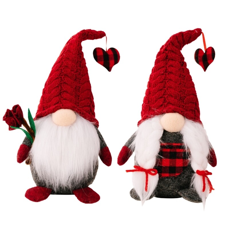Valentines Day Gnome Plush Decor Home Table Gnome Ornaments Valentines Day Gifts