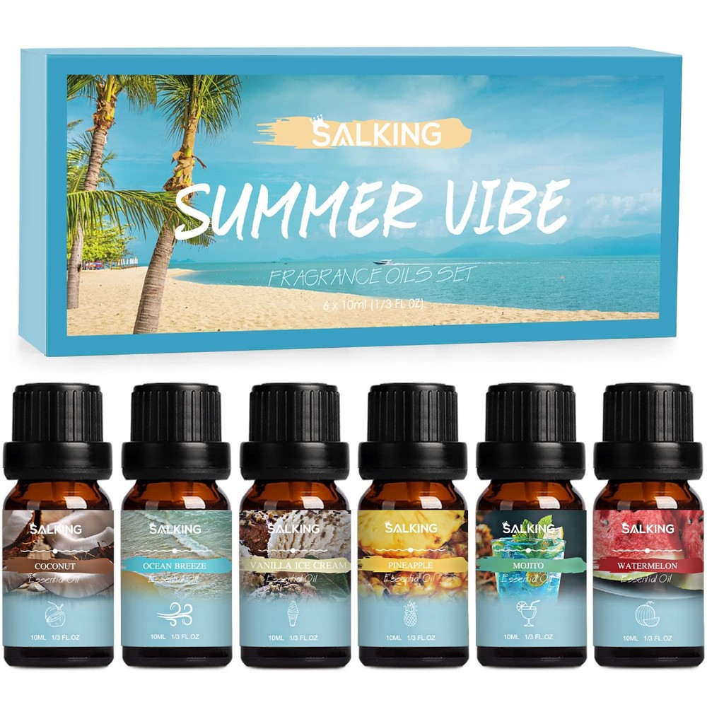 SALKING Summer Essential Oils Gift Set for Diffusers & Aromatherapy