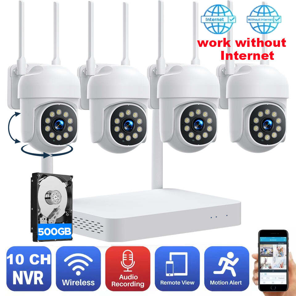 Wireless Home Security Camera System WiFi Outdoor 1080P IP Cameras Two-way audio