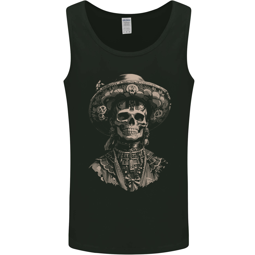 DOTD Day of the Dead Sugar Skull Mens Vest Tank Top
