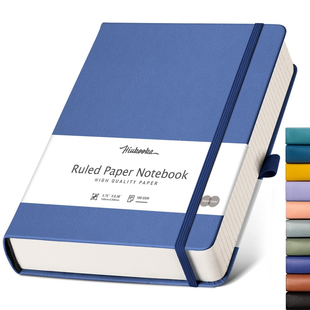 HIUKOOKA College Ruled Notebook 320 Pages A5 Hardcover Large Journal Thick Pa...