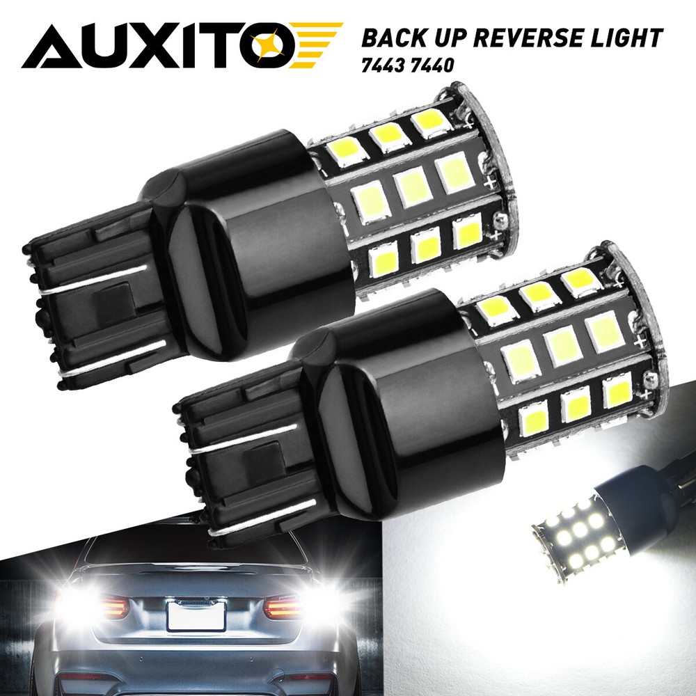 AUXITO 7443 7440 LED Back Up Reverse Light Bulbs 6000K Super White 33E Series