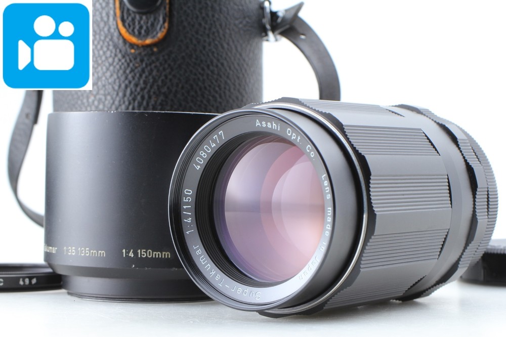 🎦w/ Hood & Case👀 [MINT] Asahi Pentax Super Takumar 150mm f4 M42 From JAPAN
