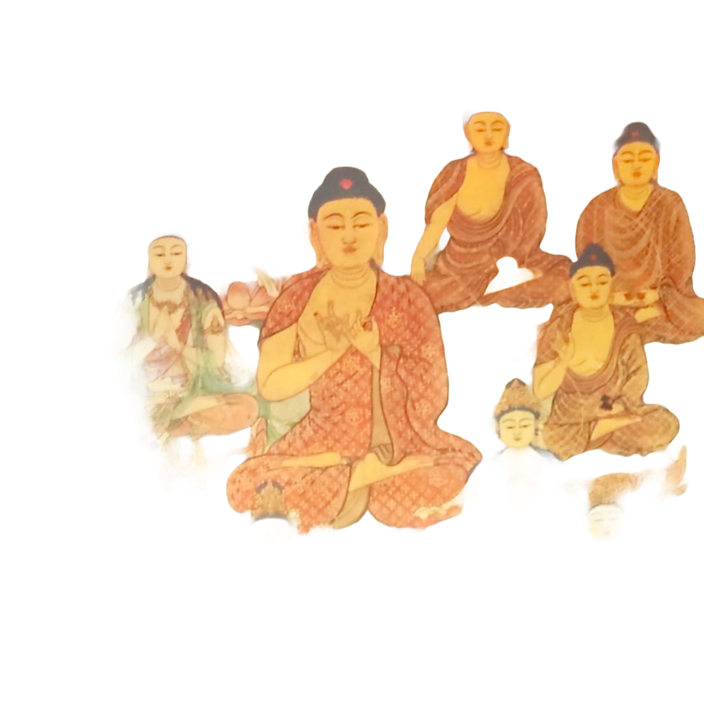 Hanging Scroll, 13 Buddha Figures, Buddhist Paintings from Japan