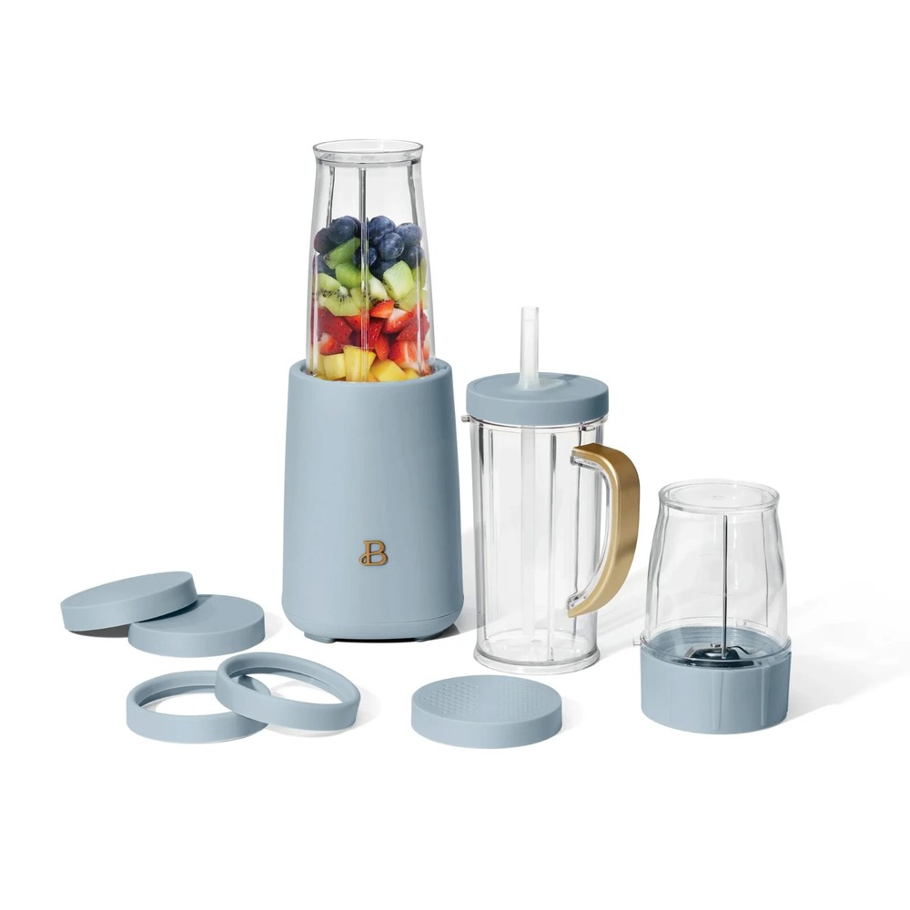 12 Pieces Set Beautiful Personal Blender with 240 W White Icing Drew Barrymore