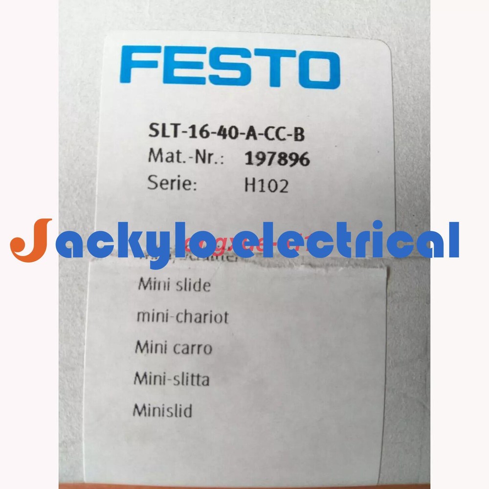 one NEW FESTO SLT-16-40-A-CC-B 197896 Slide Cylinder Via FedEx or DHL