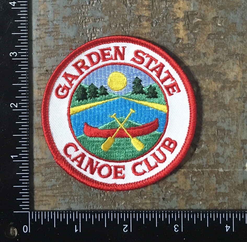 Vintage GARDEN STATE CANOE CLUB New Jersey Canoeing Embroidered Sew-On Patch