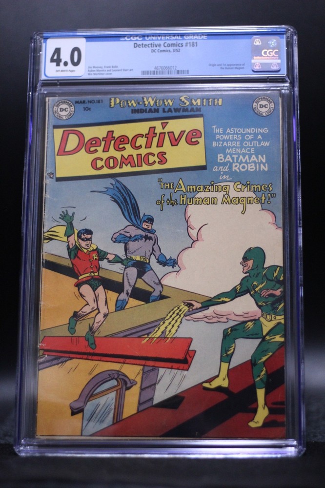 Detective Comics (1937) #181 CGC 4.0 Off-White Pages 1st App Of Human Magnet