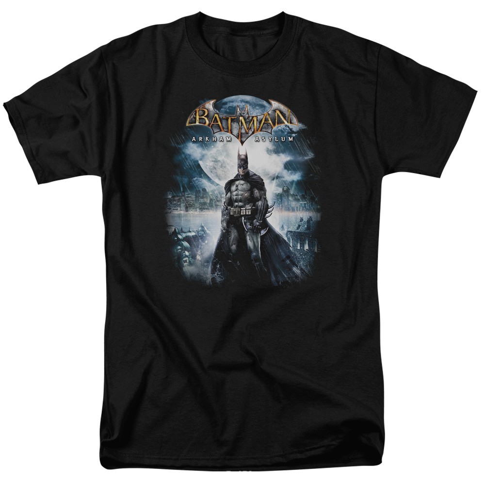 Batman Arkham Asylum Game Cover DC Comics Licensed Adult T-Shirt