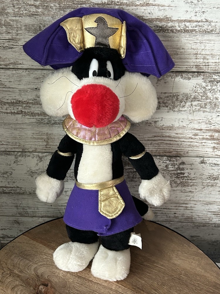 Vintage 1998 Sylvester the Cat Egyptian Guard 17.5 Inch Plush by Ace RARE