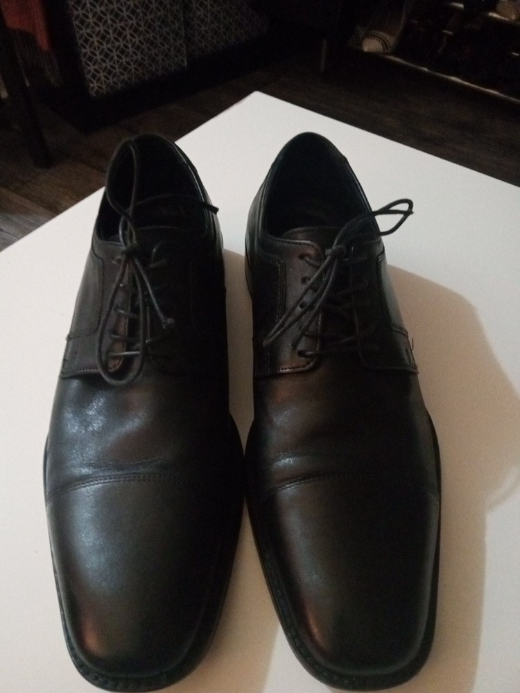 Johnston Murphy Black Leather Oxford Dress Shoes Cap Toe Mens 10m 59 11567