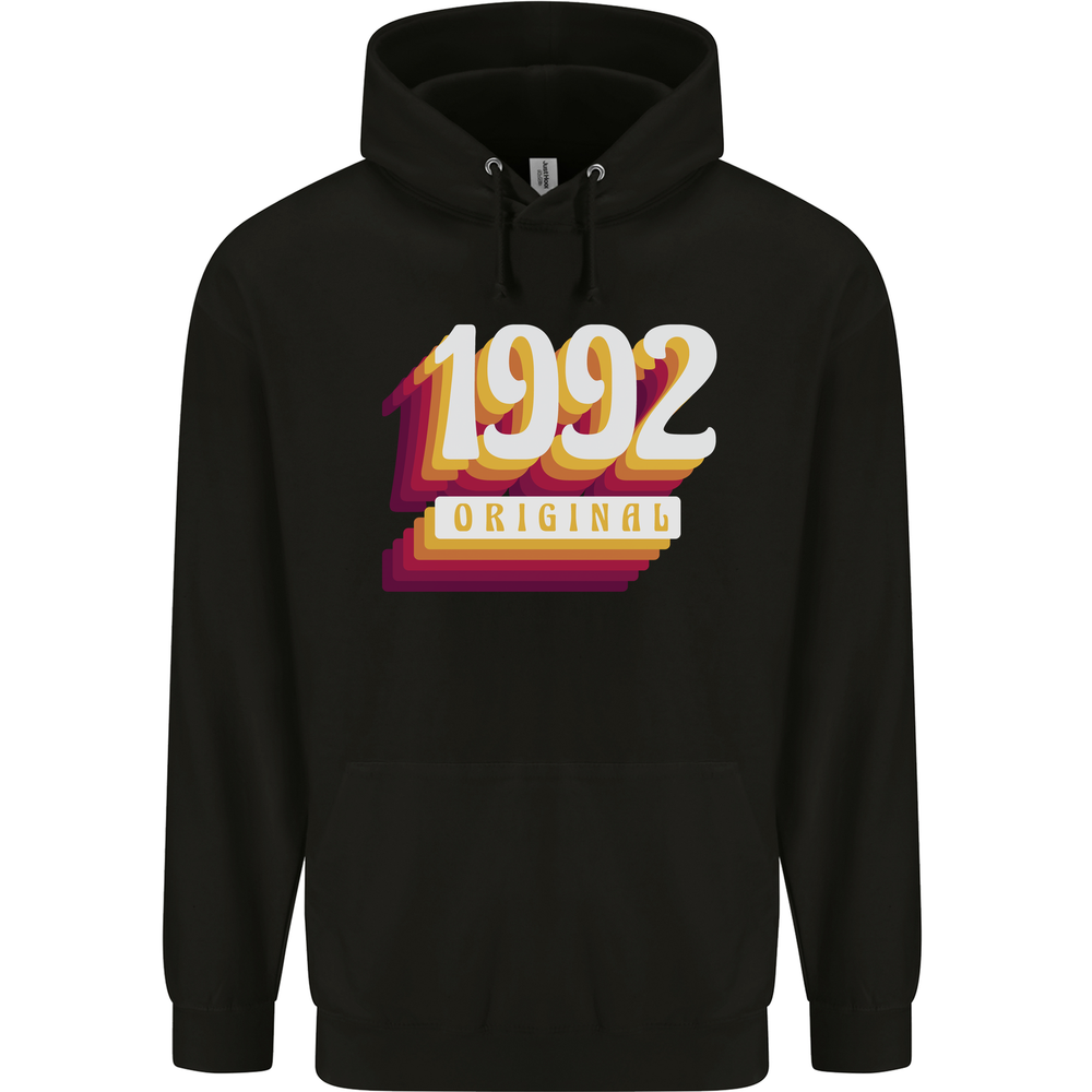 Retro 33rd Birthday Original 1992 Mens 80% Cotton Hoodie