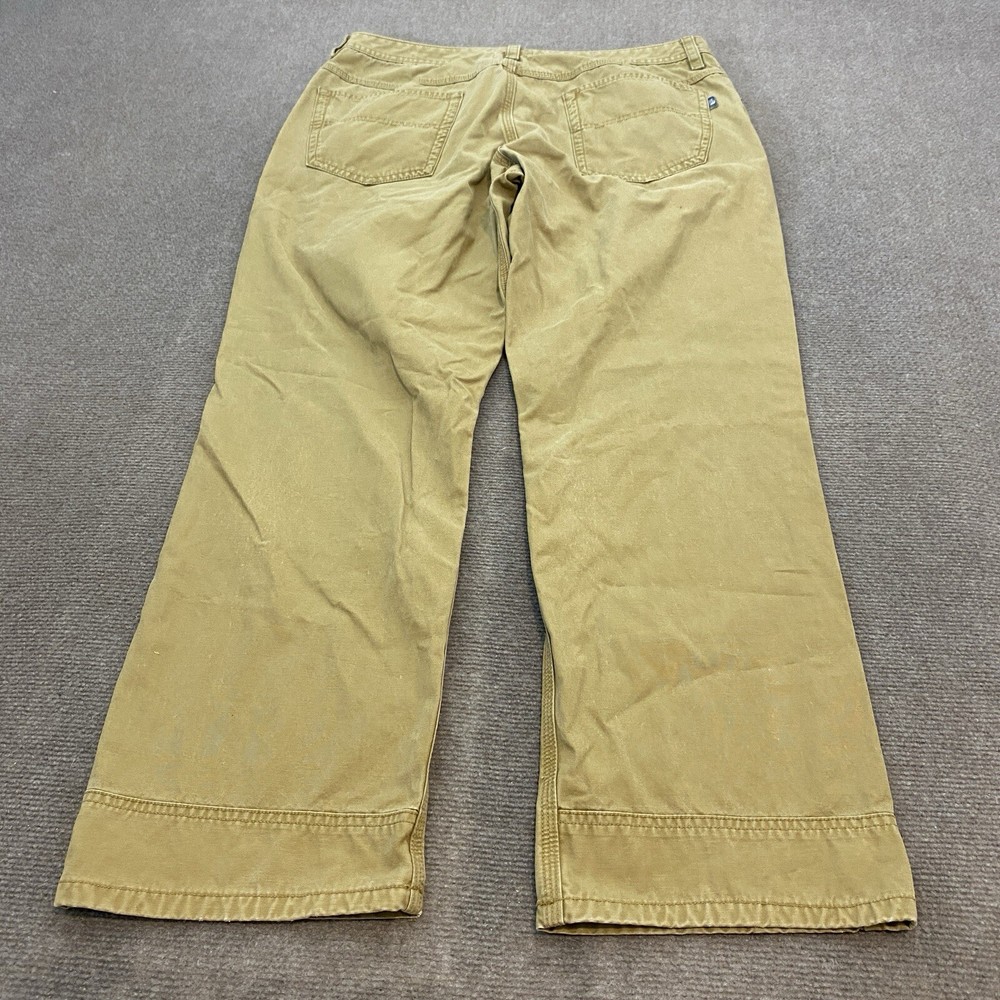North Face Pants Mens 36 Fits 35x29 Tan Hiking Casual Reinforced Outdoors Logo