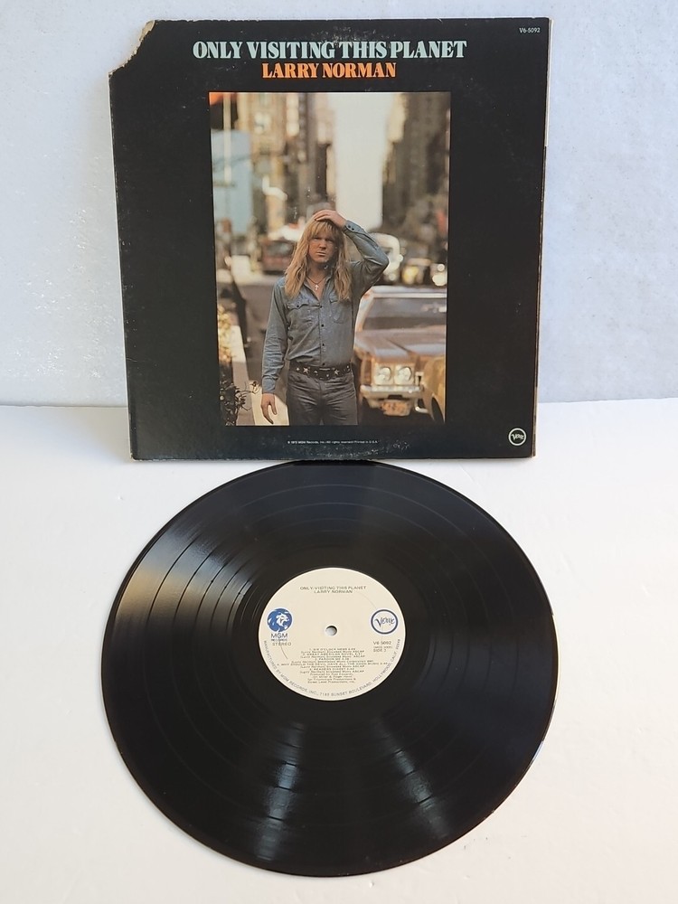 Larry Norman Only Visiting This Planet Verve Records  Promo White Label LP  Rare