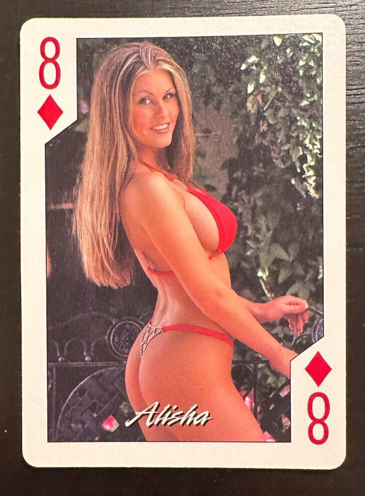 Hooters 2003 Alisha pin-up calendar swap card