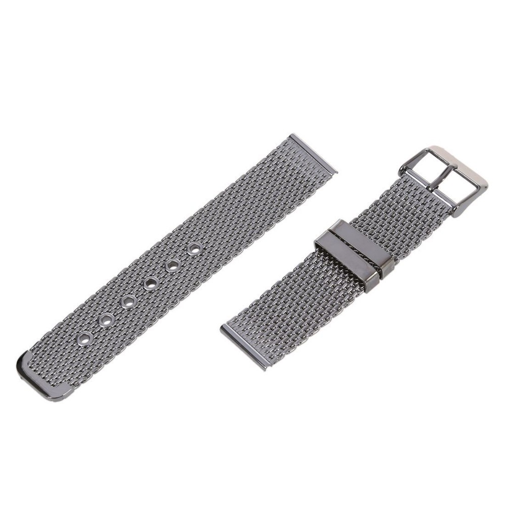 20mm Bracelet + Steel Buckle Watch in Silver Thick Super Universal F1E16345