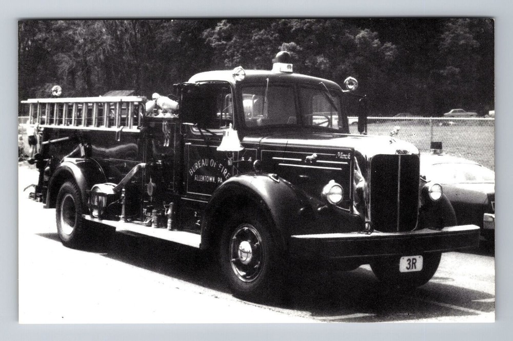Allentown Fire Department Engine 3R A 1952 Mack, GPM Pumper Vintage Postcard