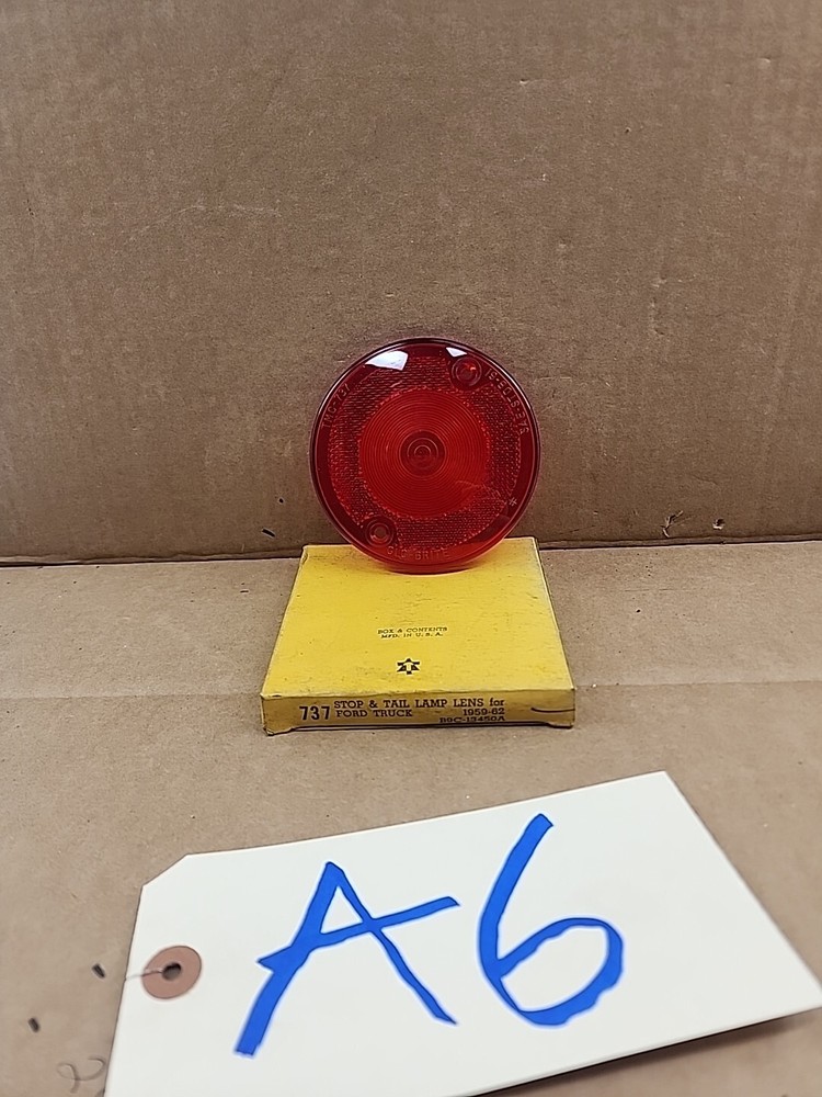 1959-1963 Ford Pickup NORS Glo-Brite Stop Tail Light Lenses