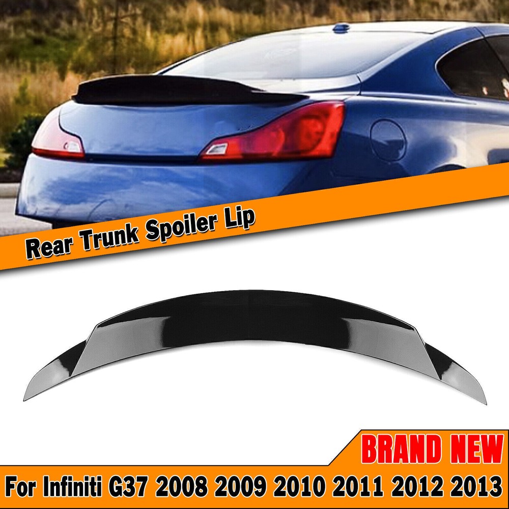 Car Trunk Splitter Wing Lip For 2008-2013 INFINITI G37 Q60 2 DOOR High-Kick BLK