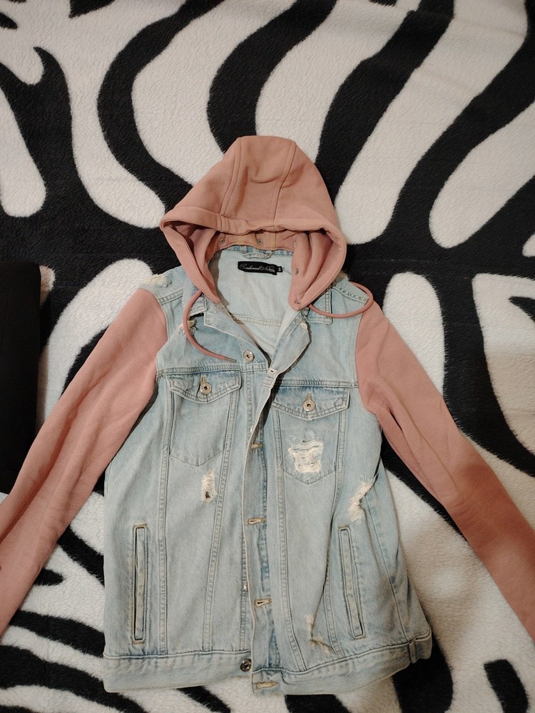 Men's Condemned & Nation Denim Jacket Hoddie  Size S Brand new