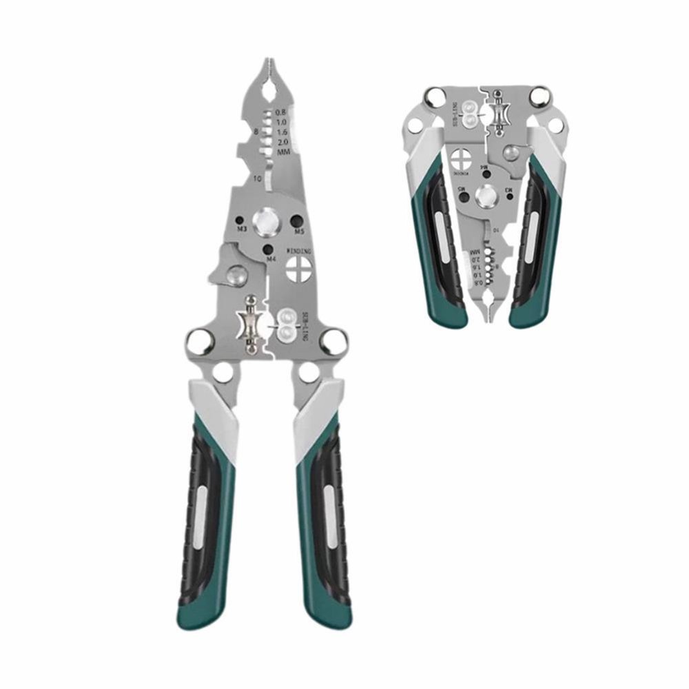 Multifunctional Foldable Wire Stripper Pliers with Crimper and Cable Cutter
