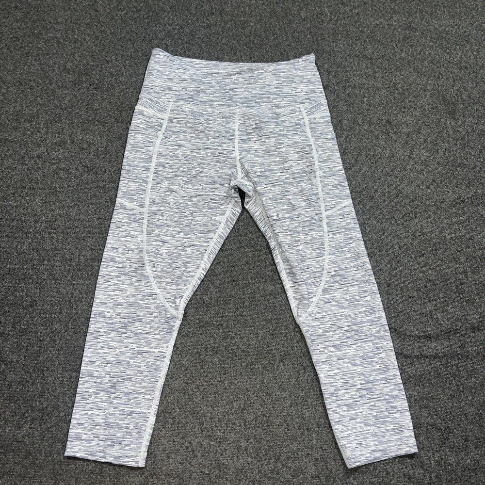 Zyia Active Level Light n Tight Capri Cropped Pockets gray leggings women's 6-8
