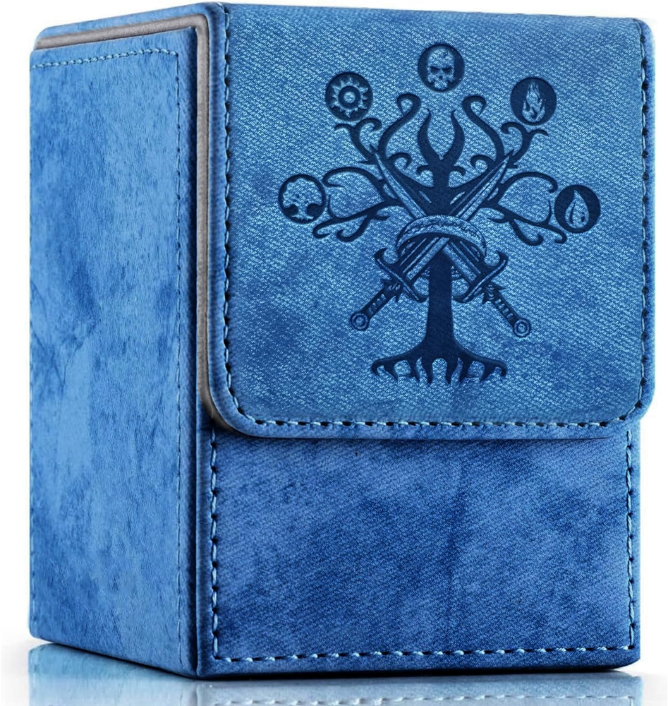 MTG Commander Deck Box with 2 Dividers, Fits 100+ Single Sleeved Cards, Strong M