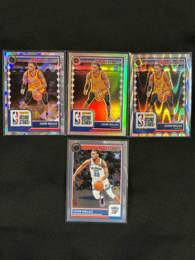 23-24 Premium stock NBA Hoops Cason Wallace Lot Silver, Ice, Seismic Prizm