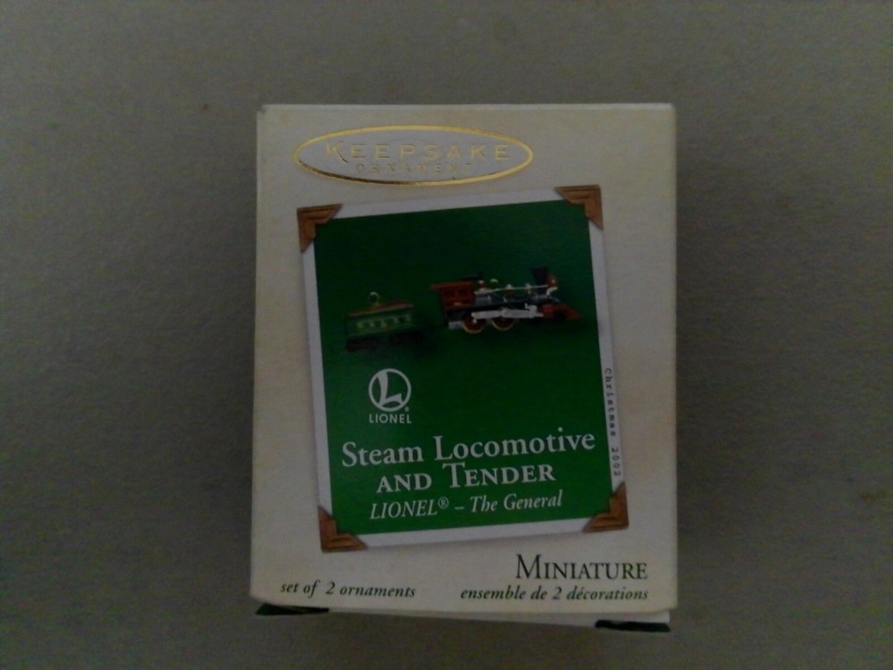 Hallmark Keepsake Ornament Steam Locomotive And Tender 02-04 Lionel Miniature