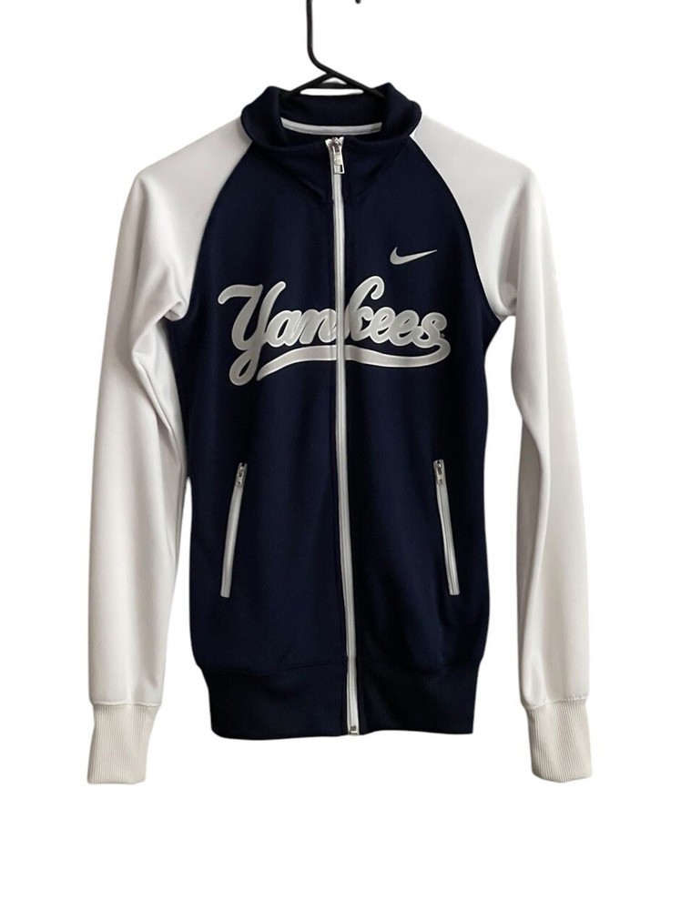 Vintage NY Yankees Full Zip Hoodie MLB Y2K Style Women XS
