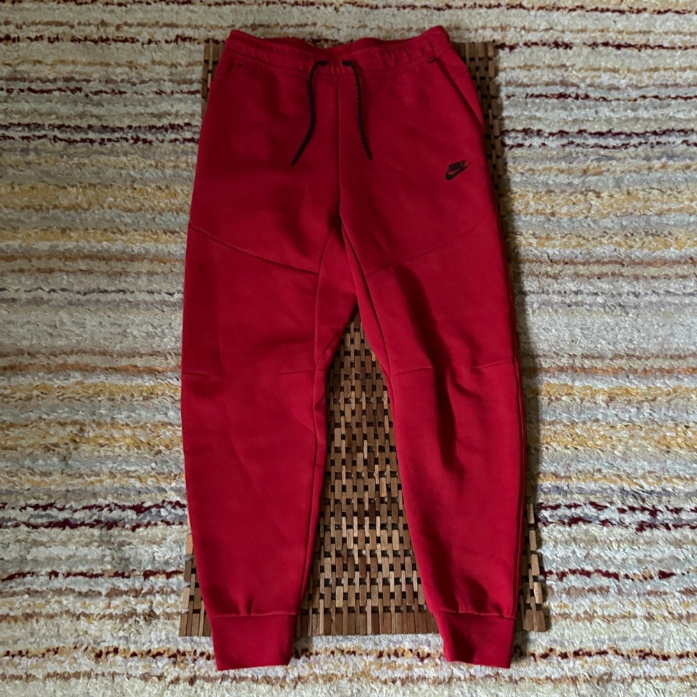 Nike Tech Fleece Joggers Sweatpants Pants Red Men's Size Medium M
