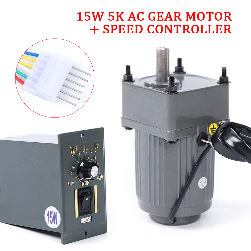 110V Gear AC Motor Reduction Gearbox w/ Speed Controller Single-phase 270RPM/min