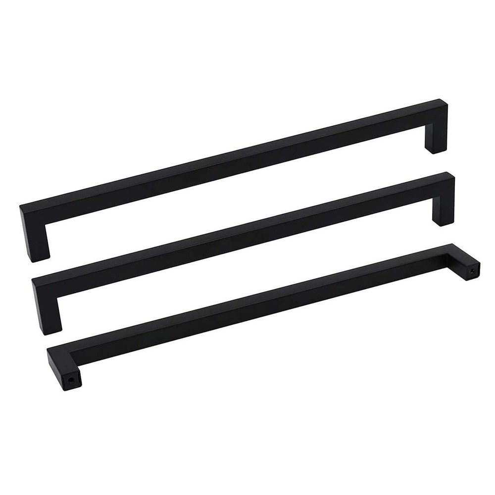 goldenwarm 5 Pack Black Cabinet Pulls 18 inch Drawer Pulls Kitchen Cabinet Ha...