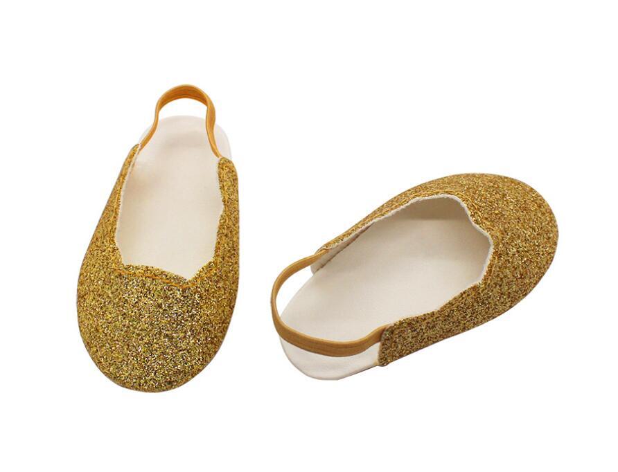Glitter golden flats made for 18'' doll American girl meet shoes outfit