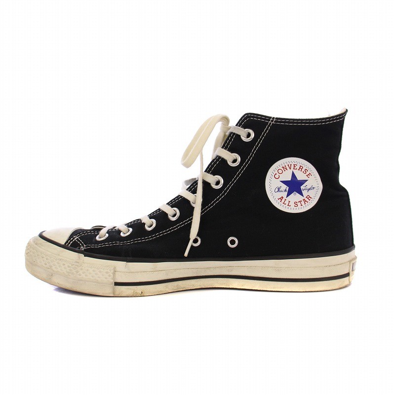 Converse All Star High Top Canvas Sneakers Black Size 9.5 Mens