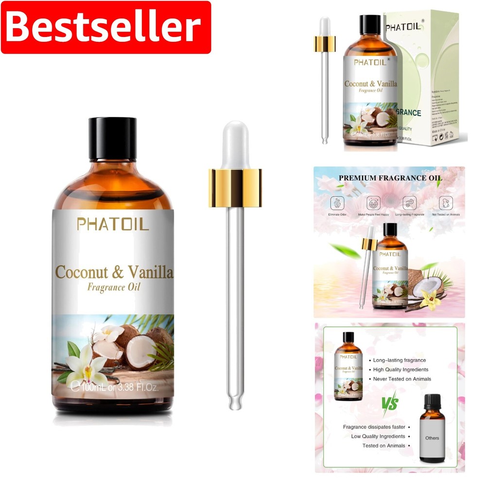 100ml Coconut Vanilla Essential Oil - Luxurious Aromatherapy for Home & Gifts