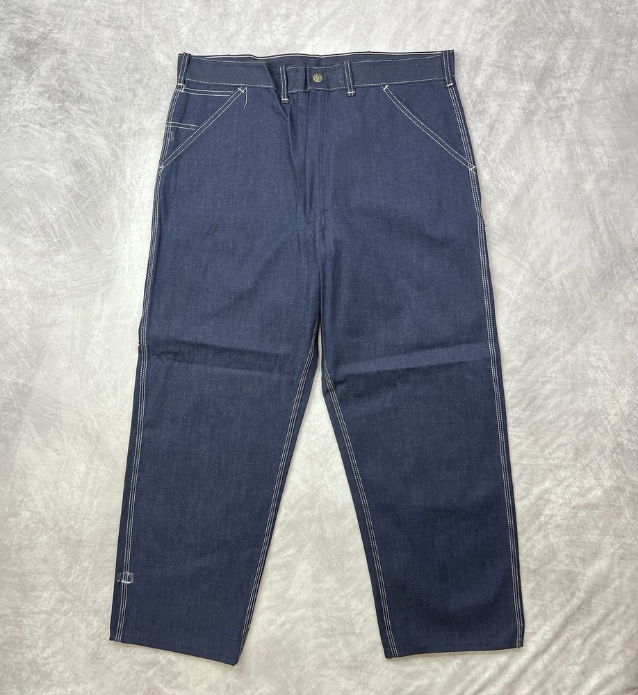 Vintage Sears Union Made Denim Carpenter Jeans Size 38x28 NWT