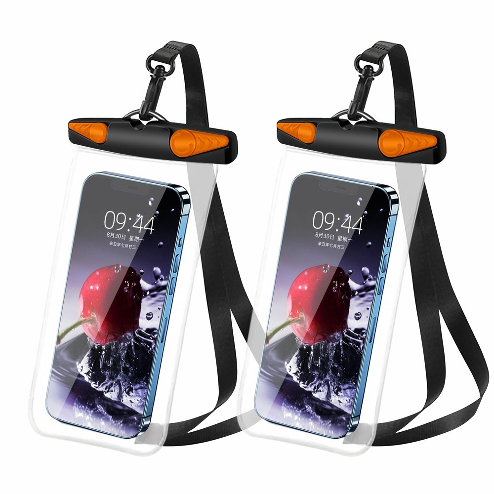 Heliosea Waterproof Phone Pouch with Lanyard for iPhone Swimming Beach Activities