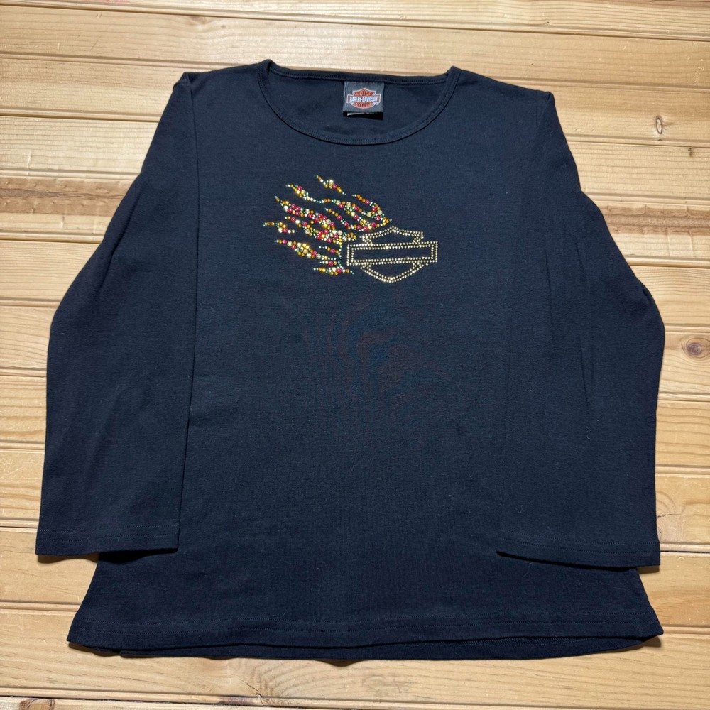 Harley-Davidson Bruce Rossmeyer's Daytona Beach Florida Rhinestone Shirt Large