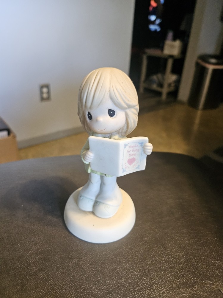 Precious Moments Girl Figurine Reading Book Collectible