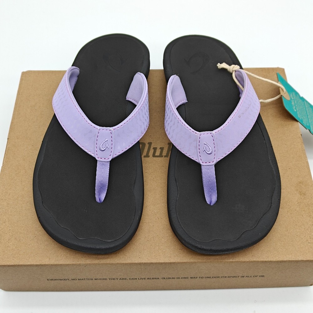 OluKai Ohana Water-Resistant Sandals with Arch Support in Lilac Chalk US W7