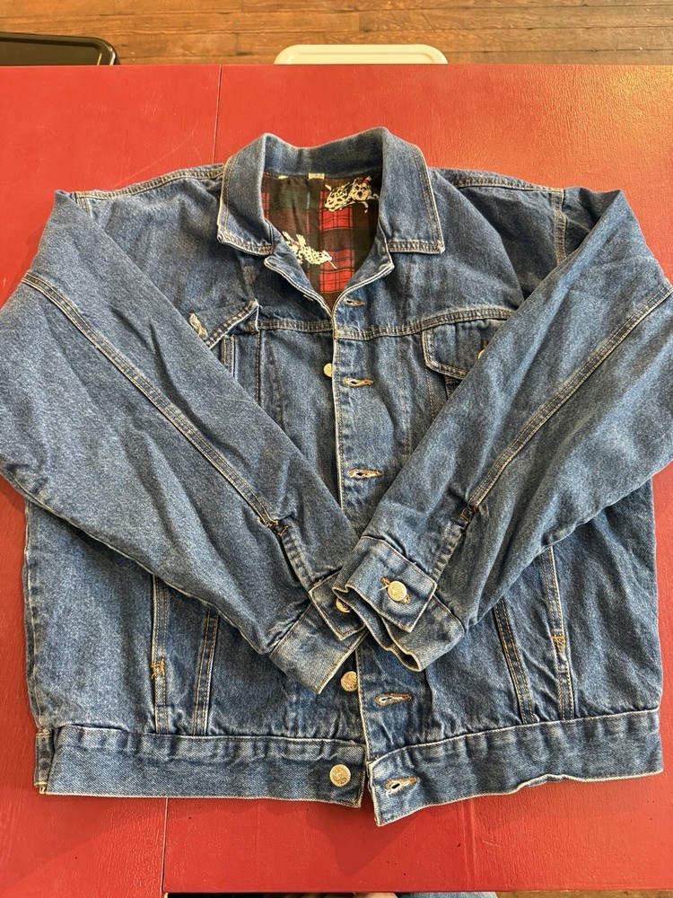 Disney Men's Medium Blue Denim Jean Jacket 90s Vintage