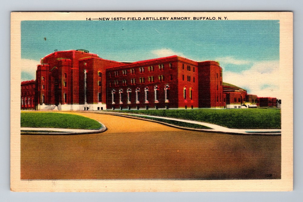 Buffalo NY-New York, New 165th Field Artillery Armory, Vintage Postcard