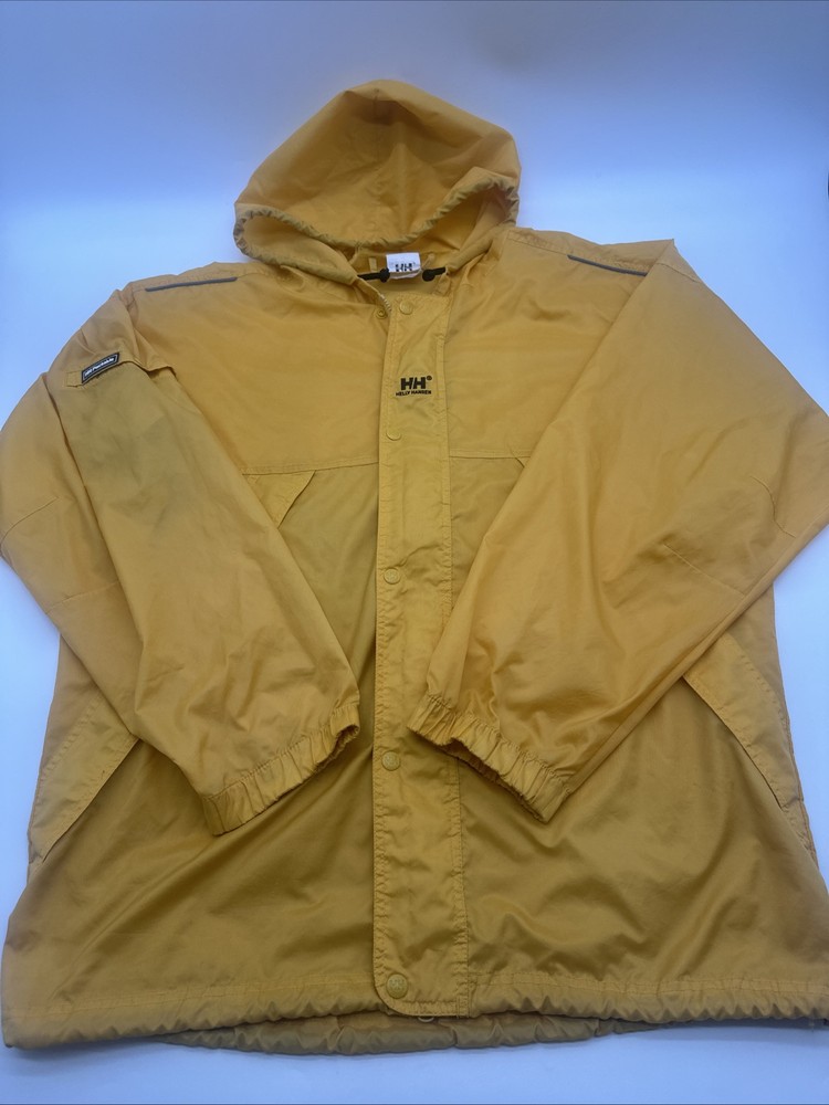 Helly Hansen Men's Packable Full-Zip Hoodie Jacket with Logo Snap in Yellow #22674