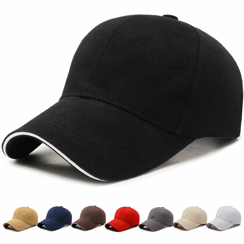 Adjustable Black Baseball Cap for Men and Women Summer Sports Hat