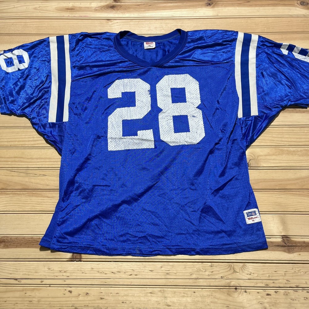 Vintage Wilson Indianapolis Colts Marshall Faulk #28 NFL Jersey Size XL USA
